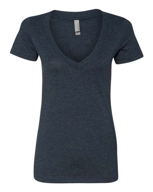 Women’s CVC Deep V-Neck T-Shirt — Midnight Navy