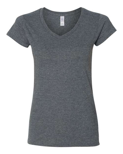 Women's Softstyle® V-Neck T-Shirt — Dark Heather