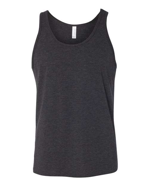 Jersey Tank — Charcoal Black Triblend/ Solid Black Triblend