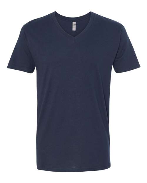 Unisex Cotton V-Neck T-Shirt — Midnight Navy