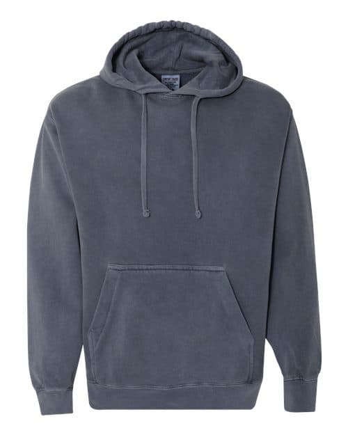 Unisex Garment-Dyed Hooded Sweatshirt — Denim