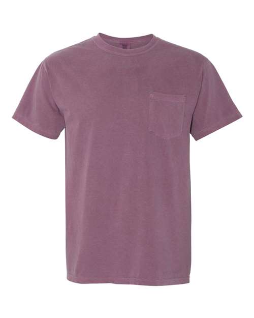 Unisex Garment-Dyed Heavyweight Pocket T-Shirt — Berry