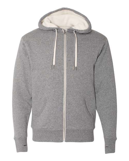 Unisex Sherpa-Lined Hooded Sweatshirt — Salt & Pepper