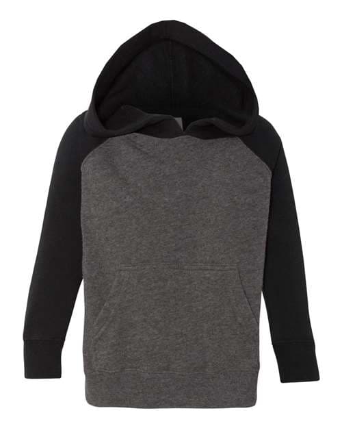 Toddler Special Blend Hooded Raglan Sweatshirt — Carbon/ Black