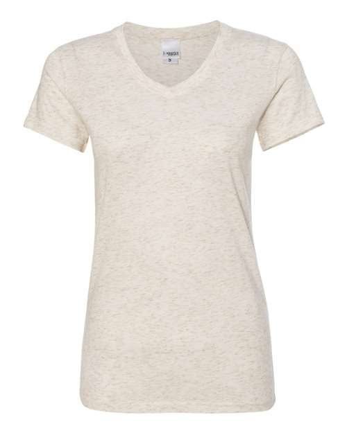Women’s Glitter V-Neck T-Shirt — Pearl/ Gold