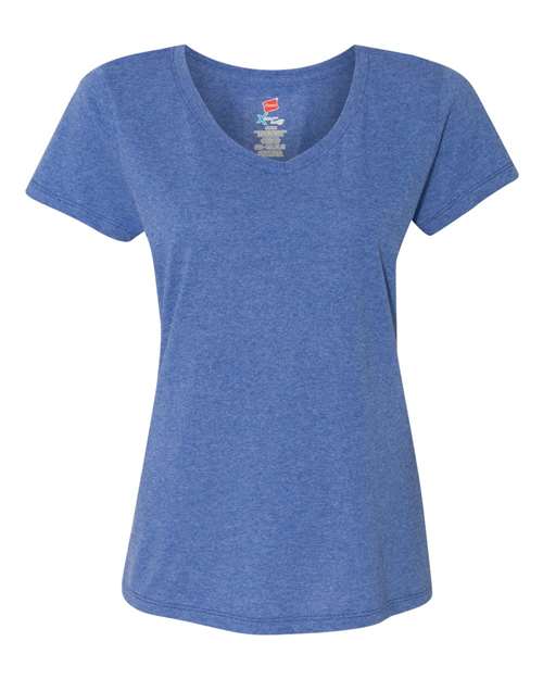 Women's Perfect-T Triblend V-Neck T-Shirt — Royal Triblend