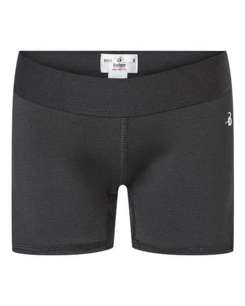 Girls' Pro-Compression Shorts — Black