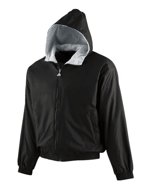 Youth Hooded Taffeta Jacket — Black