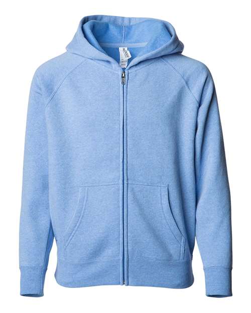 Toddler Lightweight Special Blend Raglan Zip Hood — Pacific