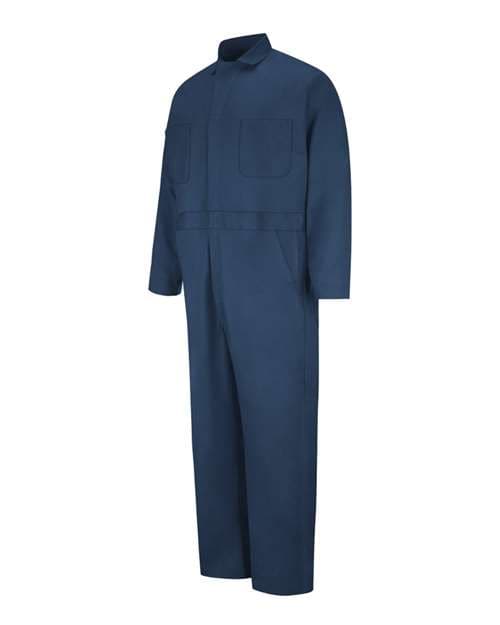 Men's Button-Front Cotton Coverall — Navy