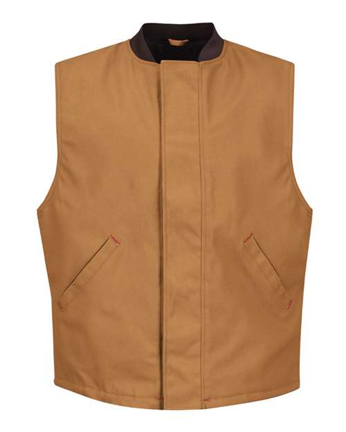 Men's Blended Duck Insulated Vest — Brown Duck