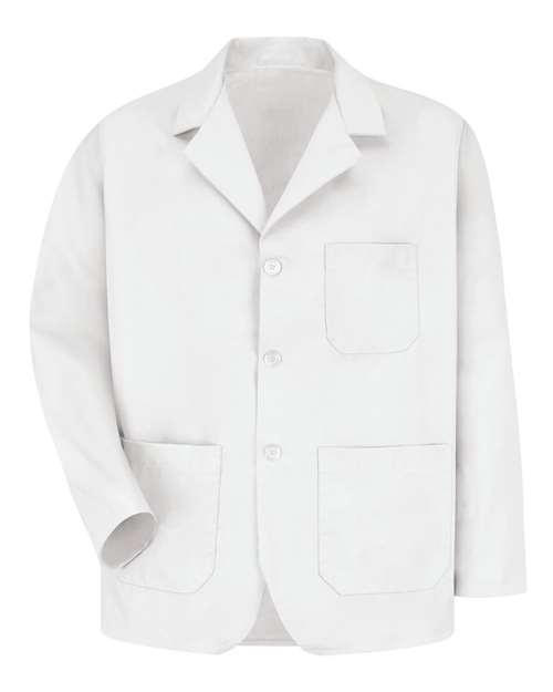 Unisex Tall Lapel Counter Coat — White