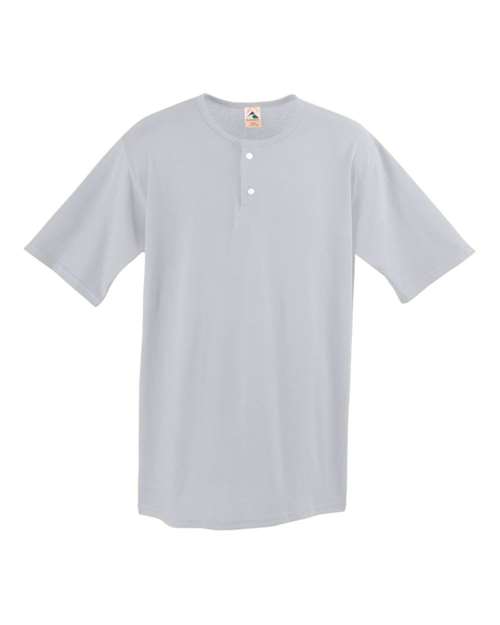 Men's Two-Button Baseball Jersey — Ash