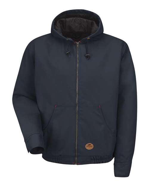 Men's Blended Duck Zip-Front Hooded Jacket — Navy Duck