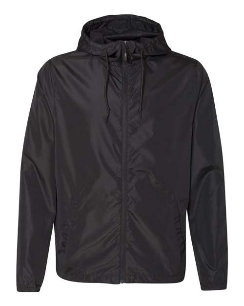 Men's Lightweight Windbreaker Full-Zip Jacket — Black
