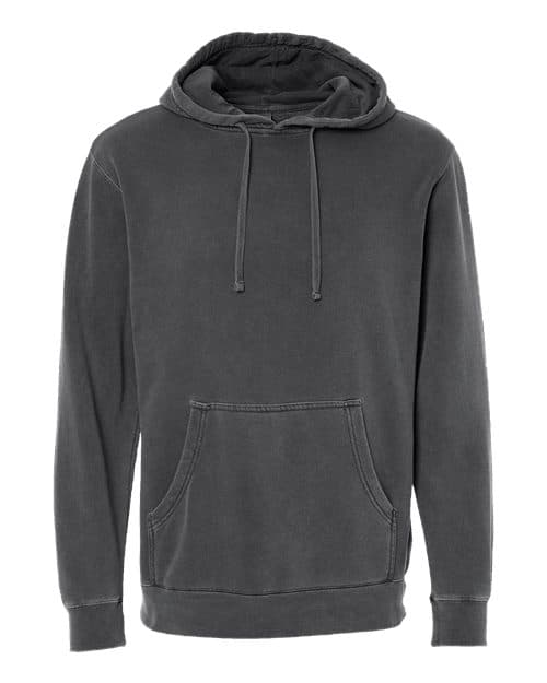 Unisex Midweight Pigment-Dyed Hooded Sweatshirt — Pigment Black