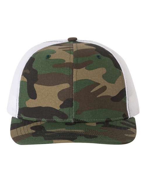 Printed Trucker Cap — Army Camo/ White