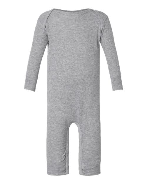 Infant Long Legged Baby Rib Bodysuit — Heather