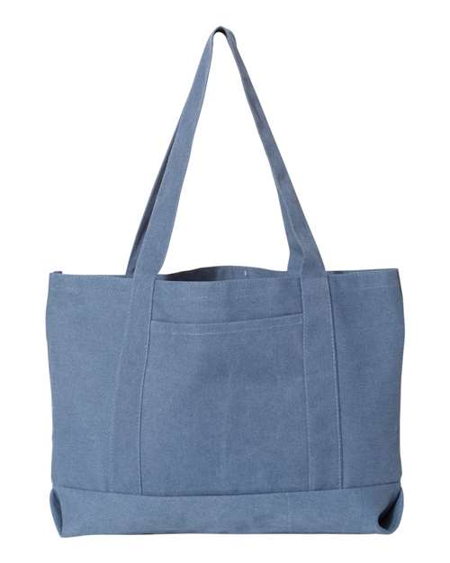 Seaside Cotton Pigment Dyed Resort Tote — Blue Jean