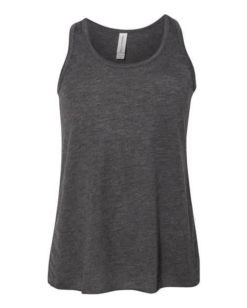 Youth Flowy Racerback Tank — Dark Grey Heather