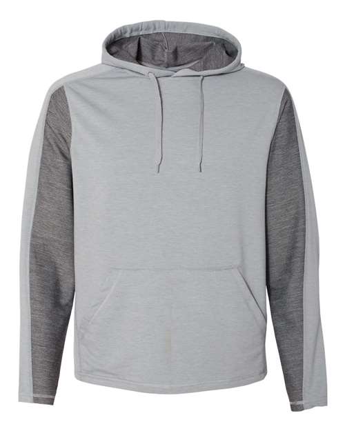 Men's Omega Stretch Hooded Sweatshirt — Silver Grey Triblend