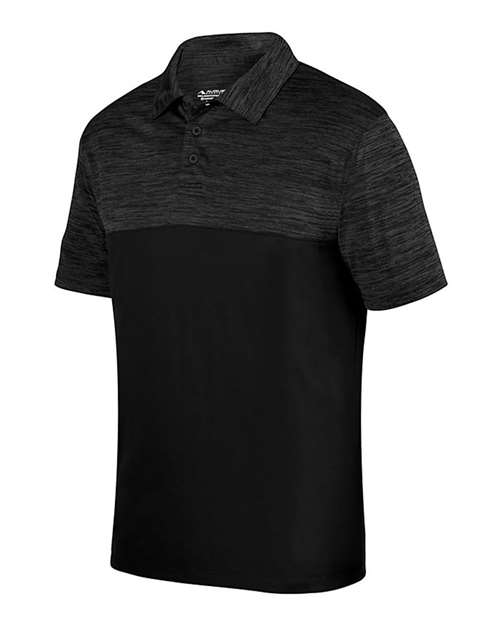 Unisex Shadow Tonal Heather Polo — Black