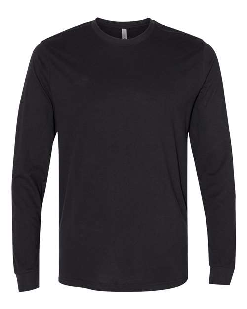 Unisex Sueded Long Sleeve T-Shirt — Black