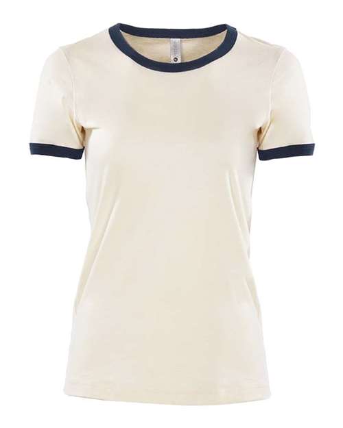 Women's Ringer Tee — Natural/ Midnight Navy