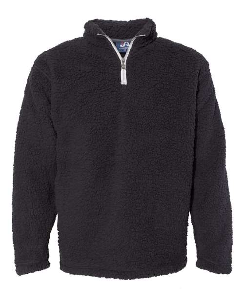 Men's Sherpa Quarter-Zip Pullover — Black