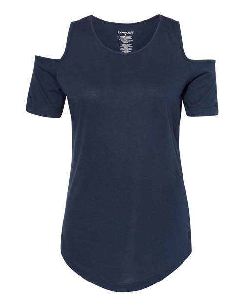 Women's Cold Shoulder T-Shirt — Navy