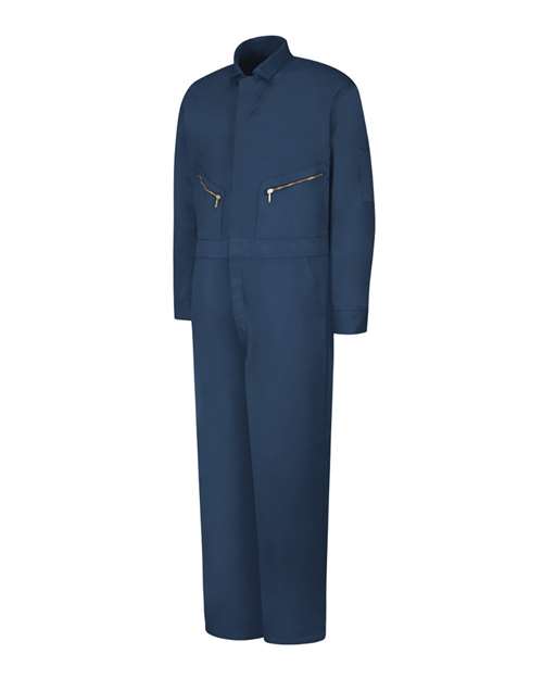 Men's Tall Zip-Front Cotton Coverall — Navy