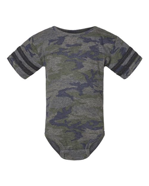 Infant Football Fine Jersey Bodysuit — Vintage Camo/ Vintage Smoke