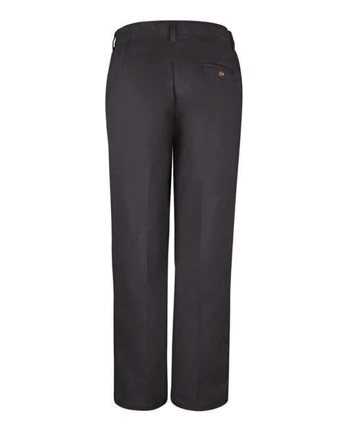 Women's Plain Front Cotton Pants — Black - Unhemmed