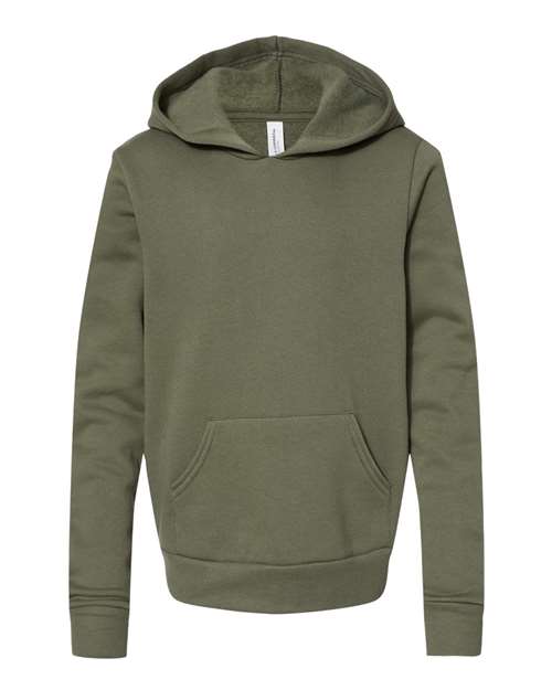 Youth Sponge Fleece Hoodie Sweatshirt — Military Green