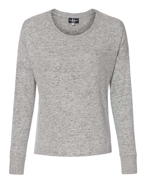 Women's Cuddle Fleece Boxy Crewneck Pullover — Oxford Heather