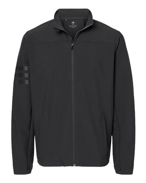 Men's Wind Resistant Full-Zip Jacket — Black/ Black