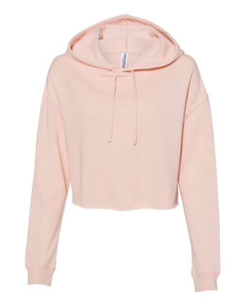 Women’s Lightweight Crop Hooded Sweatshirt — Blush