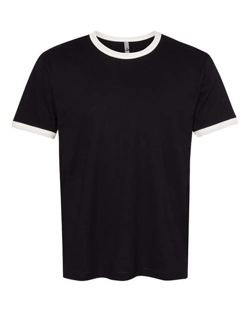 Unisex Cotton Ringer T-Shirt — Black/ Natural