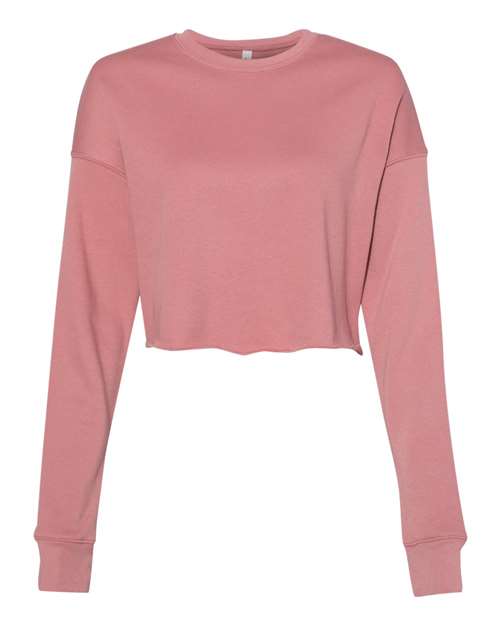 Women's Crop Crewneck Sweatshirt — Mauve