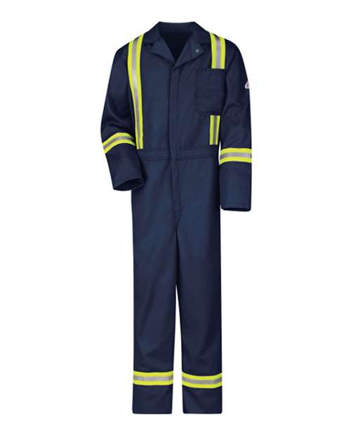 Men's Classic Coverall with Reflective Trim - EXCEL FR — Navy/ Yellow Trim