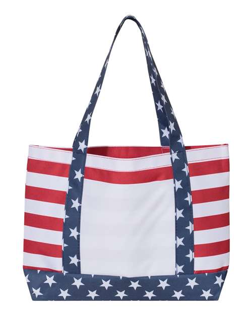 Americana Beach Tote — Red/ White/ Blue