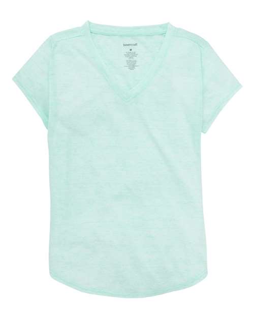 Girls' Snow Heather V-Neck T-Shirt — Mint Heather