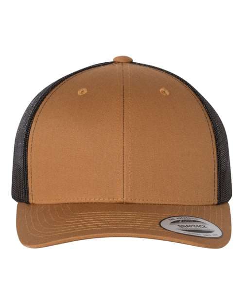 Retro Trucker Cap — Caramel/ Black