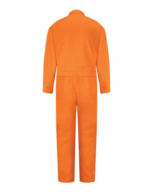 Men's Tall Snap-Front Cotton Coverall — Orange