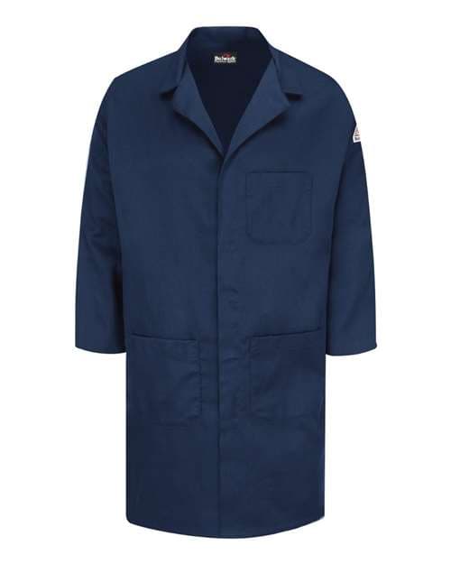 Men's Concealed Snap Front Lab Coat - EXCEL FR® ComforTouch® - 6 oz. — Navy