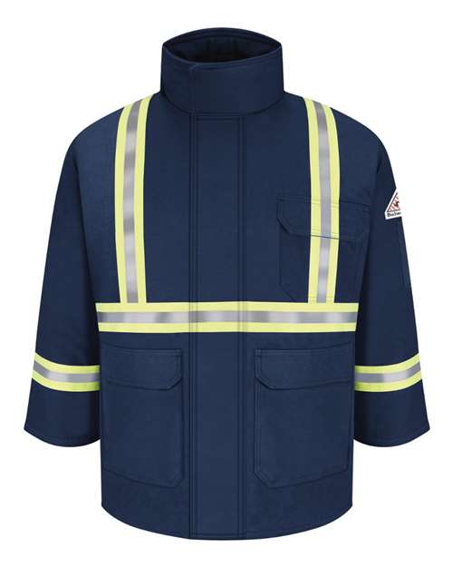 Men's Deluxe Parka With Reflective Trim - EXCEL FR® ComforTouch — Navy