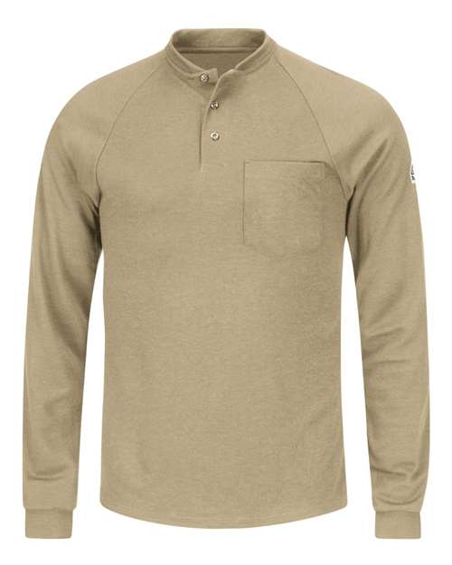 Men's Long Sleeve Henley Shirt- CoolTouch®2 — Khaki