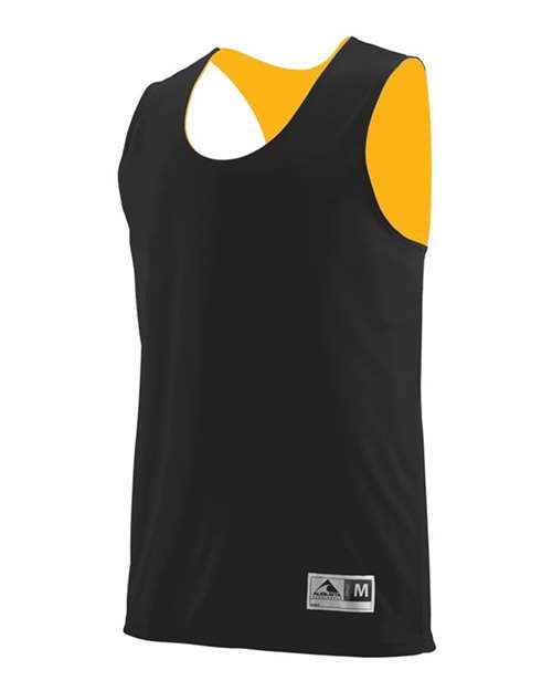 Unisex Reversible Wicking Tank Top — Black/ Gold
