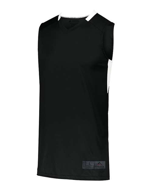 Men's Step-Back Basketball Jersey — Black/ White