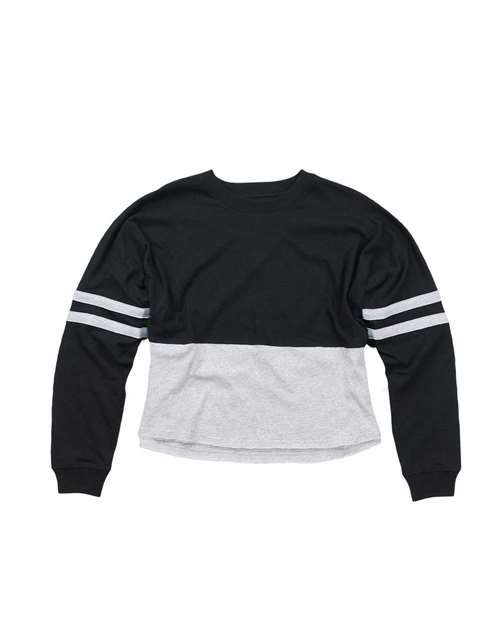 Women's Crop Retro Jersey — Black/ Oxford